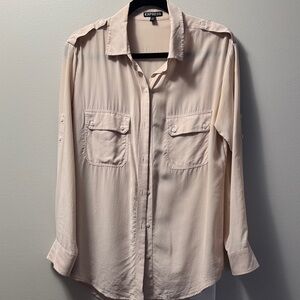 Express Women’s Nude Pink Button Down Shirt